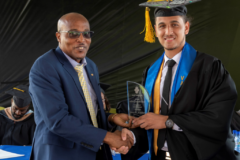 Anthony R. Alexander Wins the Republic Bank Award for Overall Academic Excellence at T.A.M.C.C. Graduation 2022
