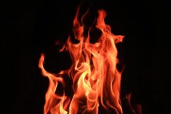 Fire burning