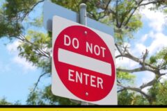 Do not enter Woburn sign