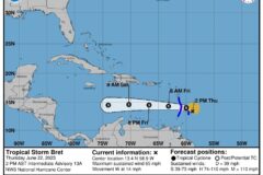The Grenada Meteorological Service continues to monitor Tropical Storm Bret