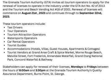 RENEWAL OF TOURISM OPERATORS’ LICENCES 2023/2024