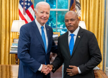 GRENADA’S AMBASSADOR TO THE UNITED STATES PRESENTS CREDENTIALS TO PRESIDENT JOSEPH BIDEN