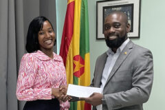 Culture Minister hands over $1300 Cheque to Miss St Andrew copy
