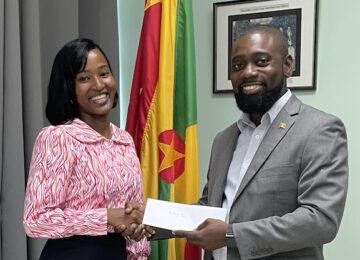 Culture Minister hands over $1300 Cheque to Miss St Andrew copy